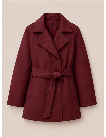 Trench imbottito con cintura