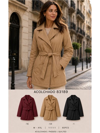 Trench imbottito con cintura 2