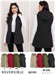 Gilet imbottito lungo reversibile
