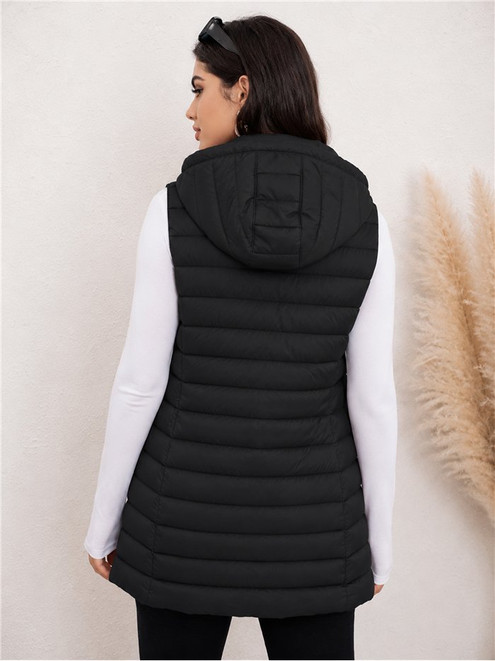 Gilet imbottito lungo reversibile