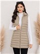 Gilet imbottito lungo reversibile