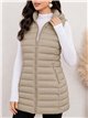 Gilet imbottito lungo reversibile