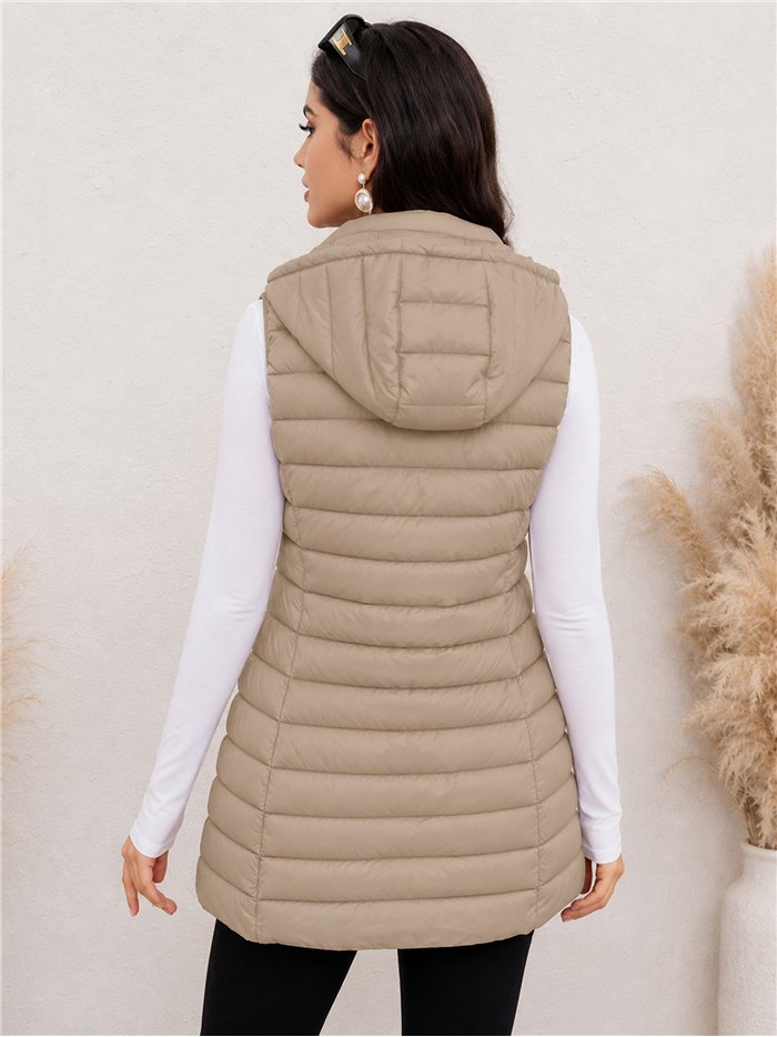 Gilet imbottito lungo reversibile