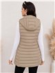 Gilet imbottito lungo reversibile