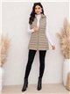 Gilet imbottito lungo reversibile