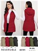 Gilet imbottito lungo reversibile