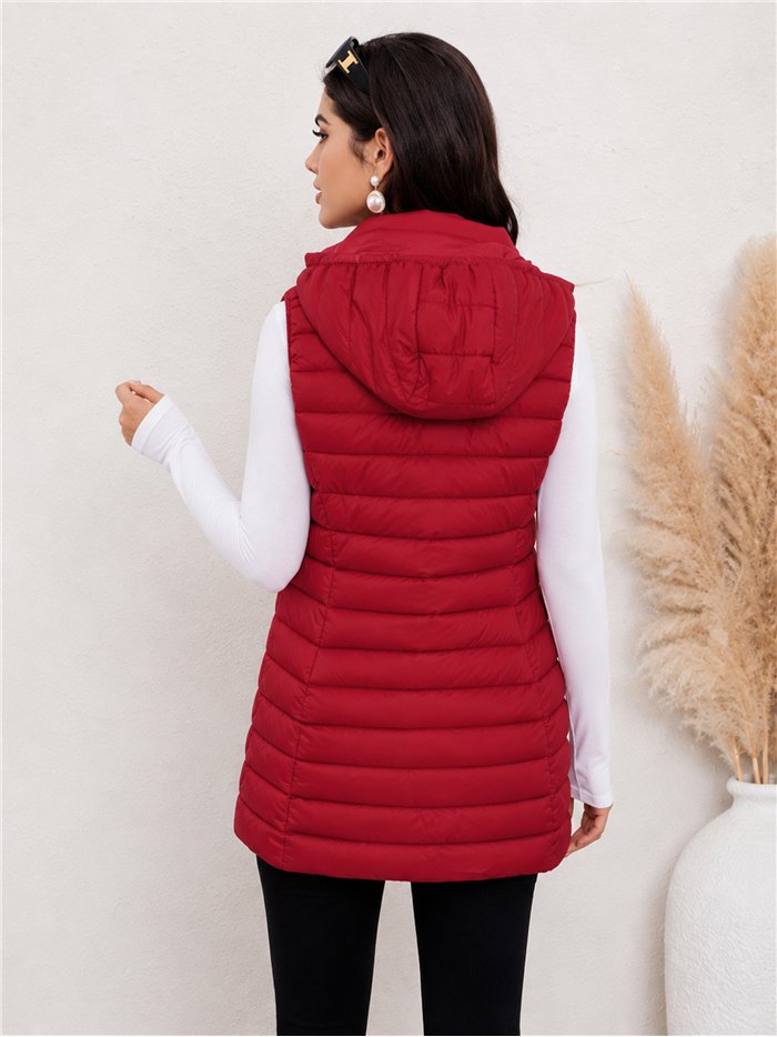 Gilet imbottito lungo reversibile