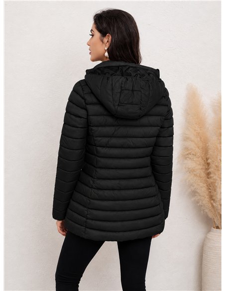 Cappotto imbottito con cappuccio