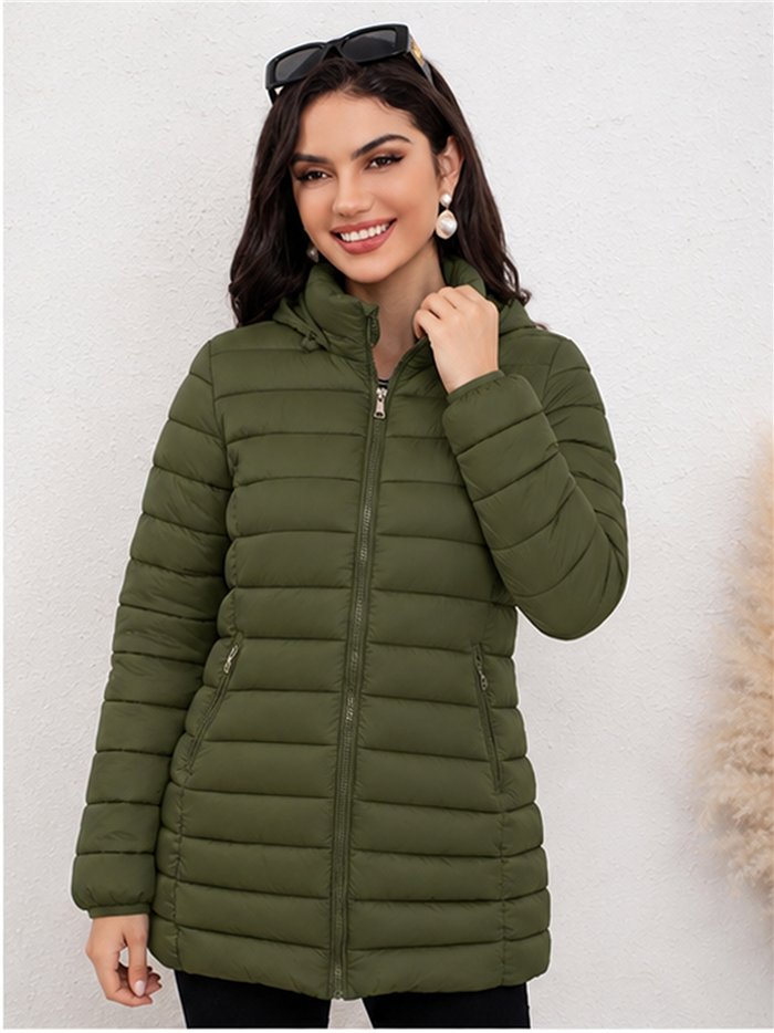 Cappotto imbottito con cappuccio