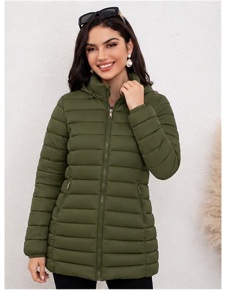 Cappotto imbottito con cappuccio