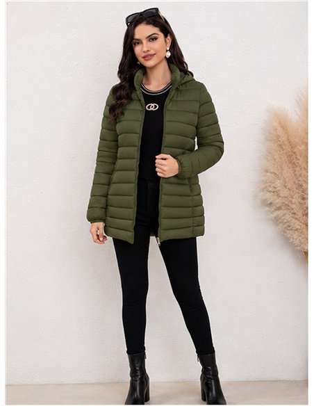 Cappotto imbottito con cappuccio