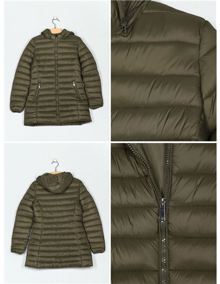 Cappotto imbottito con cappuccio