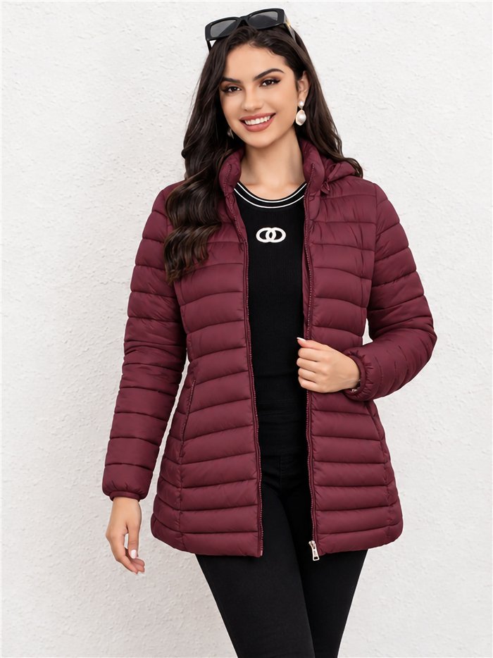 Cappotto imbottito con cappuccio