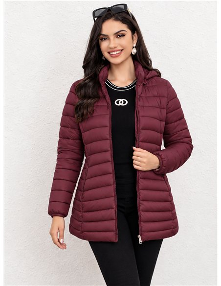 Cappotto imbottito con cappuccio