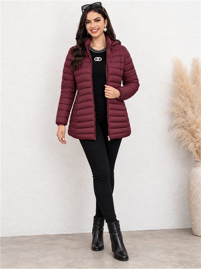 Cappotto imbottito con cappuccio