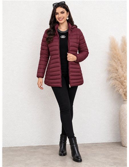 Cappotto imbottito con cappuccio
