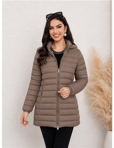 Cappotto imbottito con cappuccio