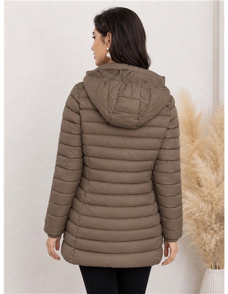 Cappotto imbottito con cappuccio