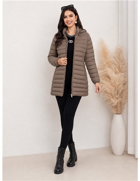 Cappotto imbottito con cappuccio