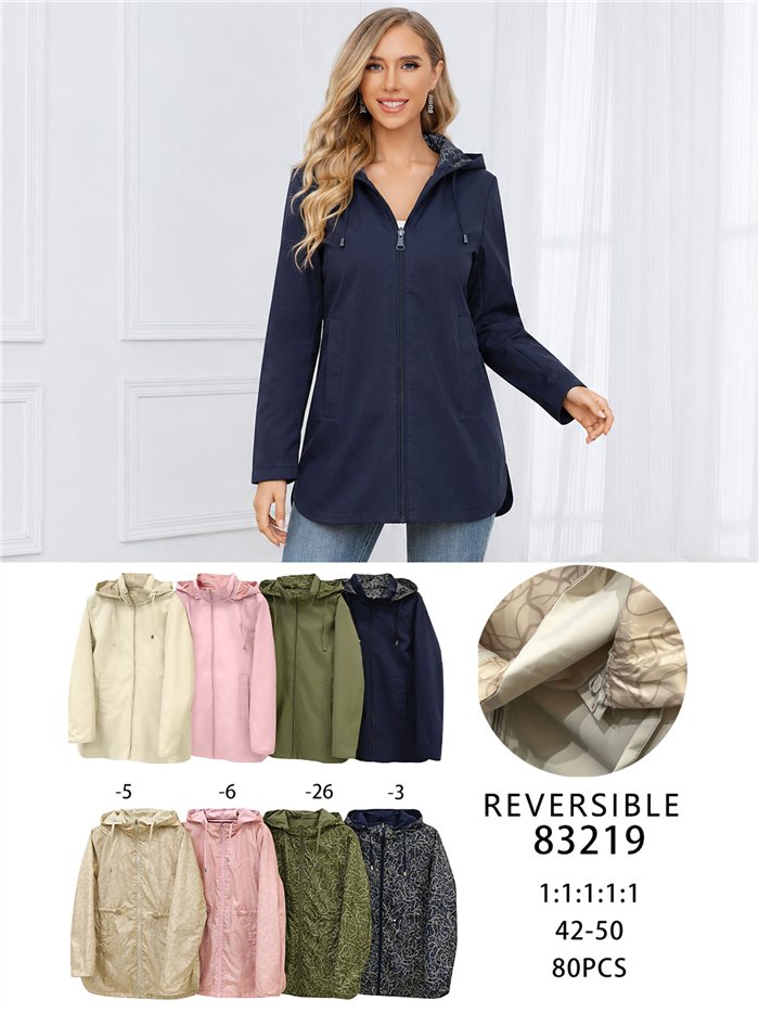 Parka reversibile con cappuccio
