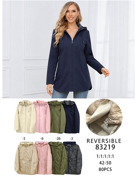 Parka reversibile con cappuccio