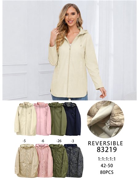 Parka reversibile con cappuccio