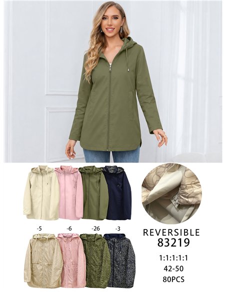 Parka reversibile con cappuccio