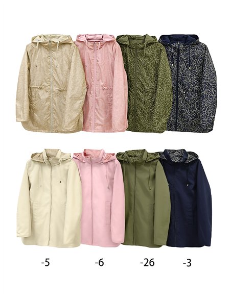 Parka reversibile con cappuccio