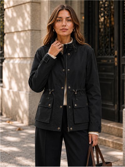 Giacca utility con vita regolabile
