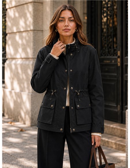Giacca utility con vita regolabile