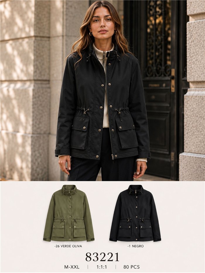 Giacca utility con vita regolabile