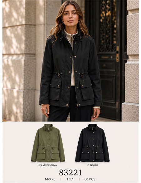 Giacca utility con vita regolabile
