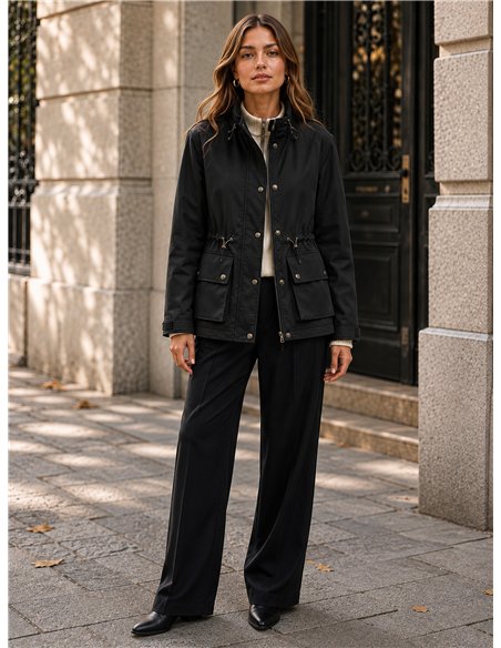 Giacca utility con vita regolabile