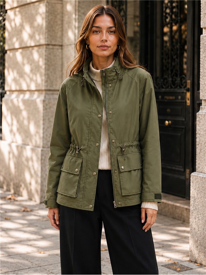 Giacca utility con vita regolabile