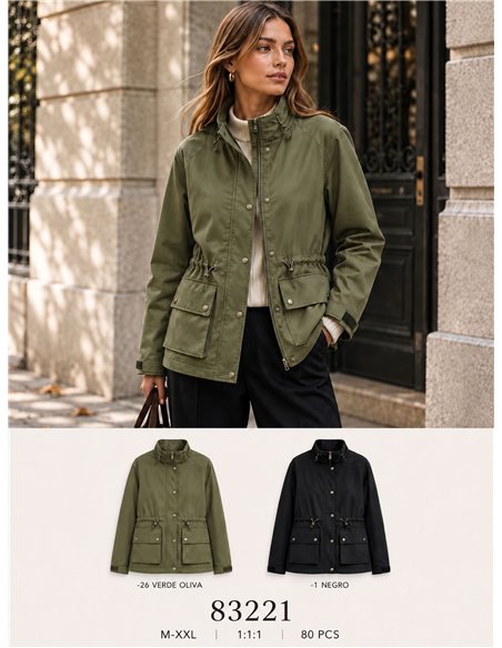 Giacca utility con vita regolabile