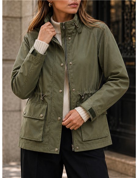 Giacca utility con vita regolabile
