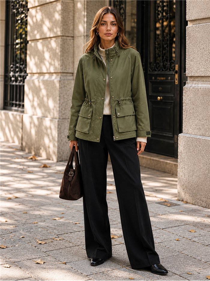 Giacca utility con vita regolabile