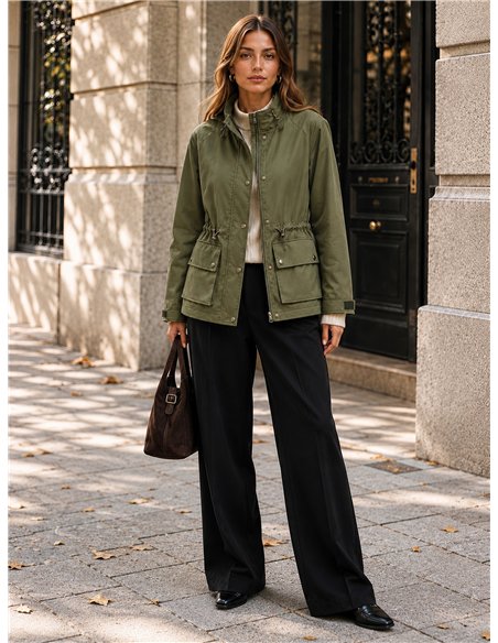 Giacca utility con vita regolabile