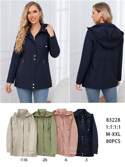 Parka con cappuccio e cerniere 2