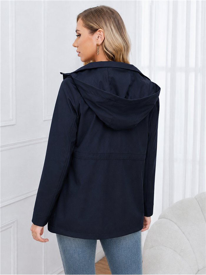 Parka con cappuccio e cerniere