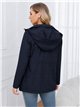 Parka con cappuccio e cerniere