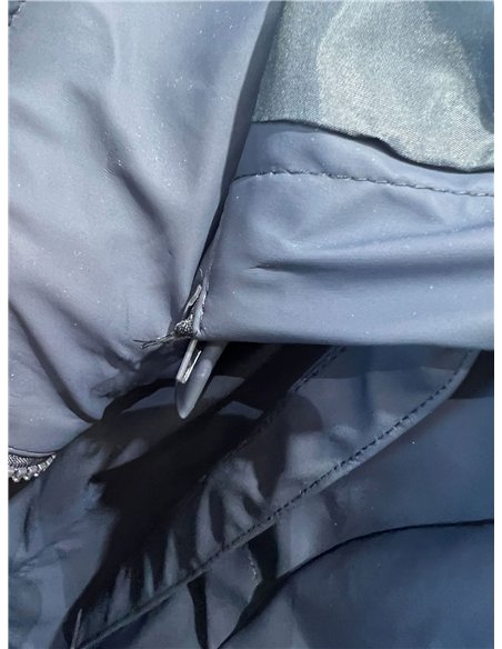 Parka con cappuccio e cerniere