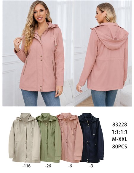 Parka con cappuccio e cerniere