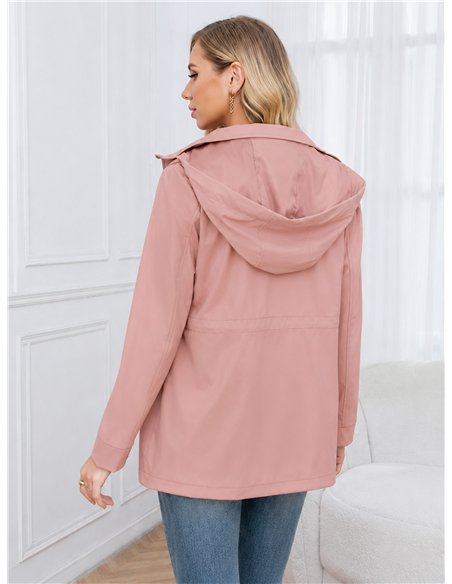 Parka con cappuccio e cerniere