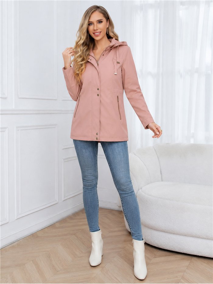 Parka con cappuccio e cerniere
