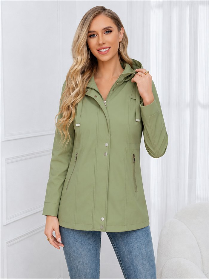 Parka con cappuccio e cerniere