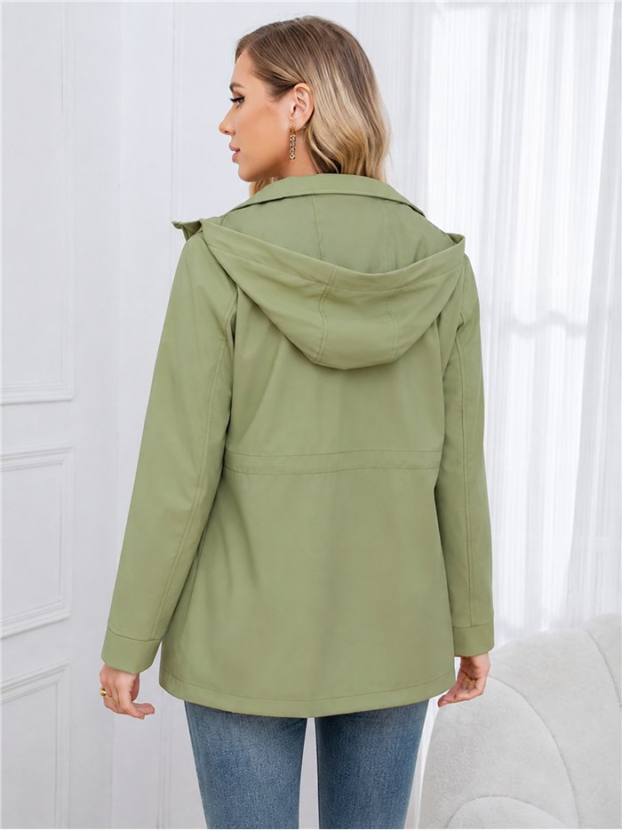 Parka con cappuccio e cerniere
