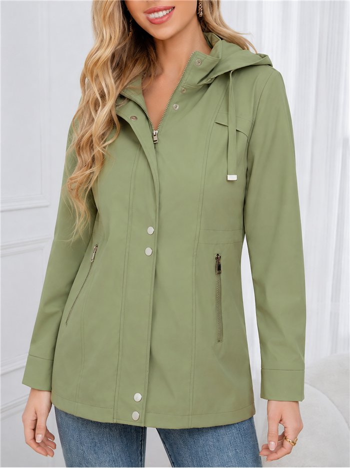 Parka con cappuccio e cerniere