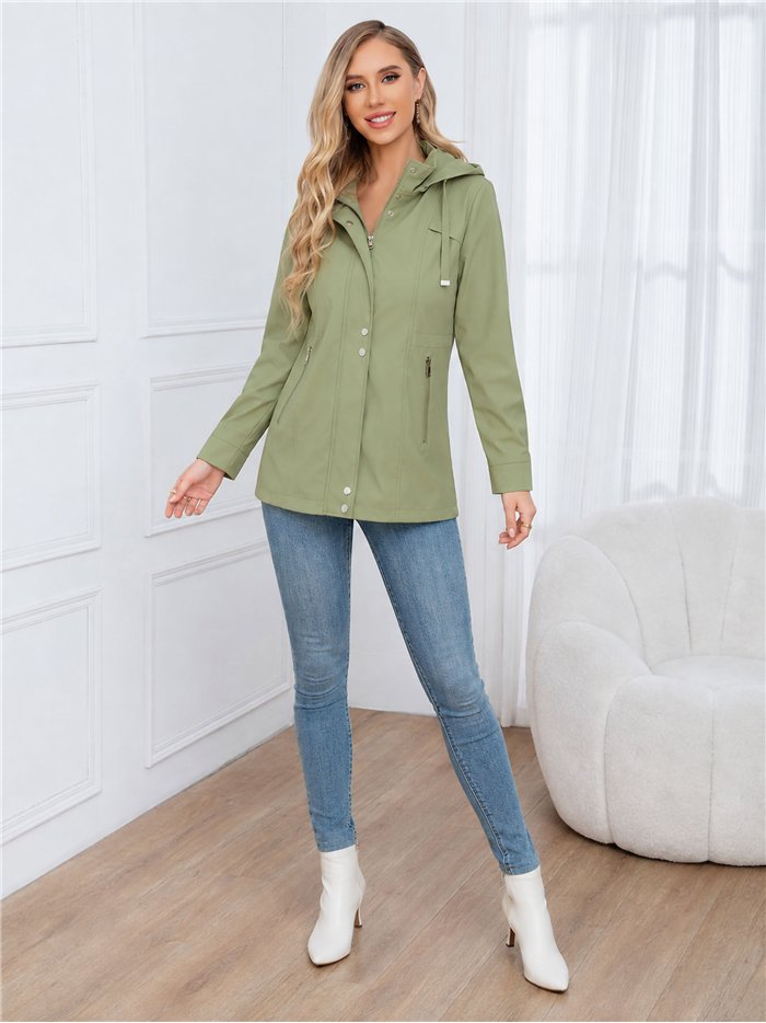 Parka con cappuccio e cerniere