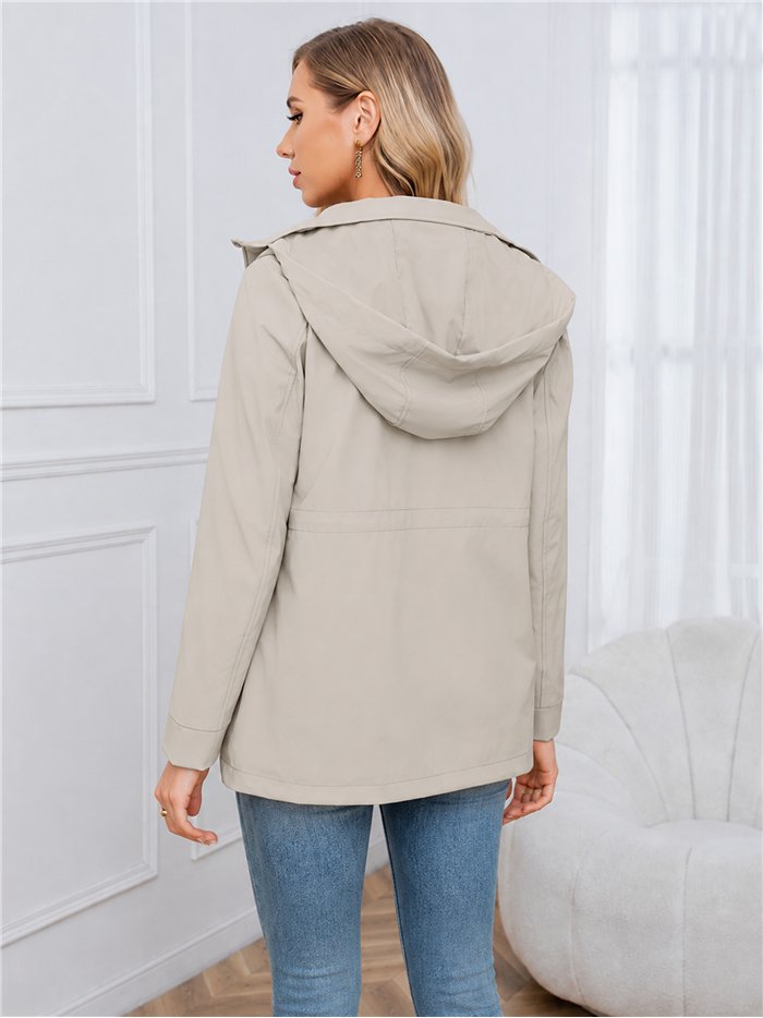 Parka con cappuccio e cerniere